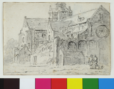 37268 Gezicht op de Mariakerk te Utrecht uit het noordwesten.